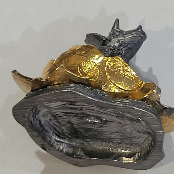 MICHAEL RICKER 1993 Limited Hatching Triceratops Figurine Pewter 2086 of 3000 - Picture 11 of 13